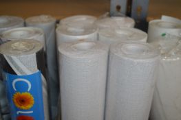 *Six Assorted Rolls of off White Blown Vinyl Wallpaper