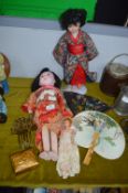 Two Japanese Dolls etc.