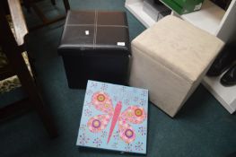 Two Stool Storage Boxes