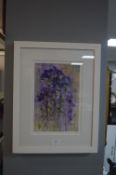 White Framed Floral Print
