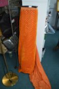 5ft Wide Roll of Orange Fabric