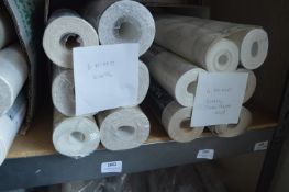 *Six Rolls of Assorted Patterned Vinyl Wallpaper