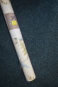 *Two Rolls of K2 Glitter Jasmine Pattern Cream & Blue Wallpaper and One Part Roll