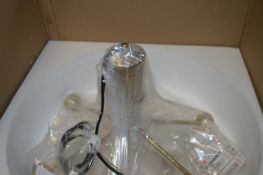 *iLite Six Branch Ceiling Light in Brass with Frosted Glass Shades