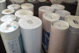 *Twelve Rolls of Mink Blown Vinyl Wallpaper and Partial Rolls
