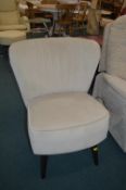 Cream Upholstered Bedroom Chair