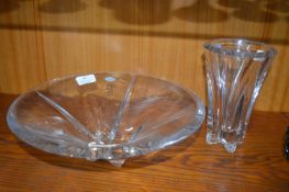 Lead Crystal Fruit Bowl by Rogaska plus Matching V