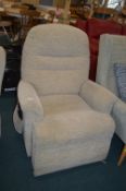 Electric Reclining Armchair with Oatmeal Upholster