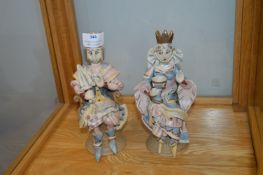 Studio Pottery King & Queen Figures