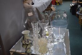 Assorted Glass Vases etc.