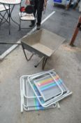 Valor Galvanised Wheelbarrow and Two Folding Chair