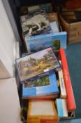 Two Boxes of Jigsaw Puzzles, Games, etc.
