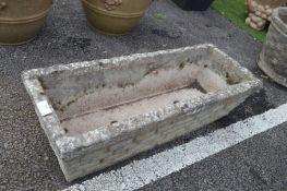 Oblong Concrete Garden Planter