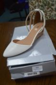 *Wallis White Wedge Heel Shoes Size: 4
