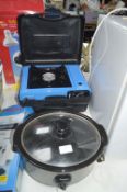 Two Portable Gas Stoves and a Slow Cooker
