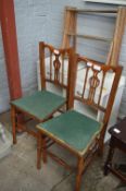 Two Victorian Dining Chairs, Two Bedside Cabinet,