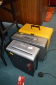 Paper Shredder and Two Home Office File Boxes