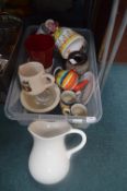 Pottery Mugs, Jugs, Planters, etc.
