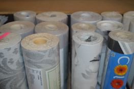 *Twelve Assorted Rolls of Grey Pattern Vinyl