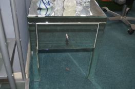 Mirrored Table with Drawer