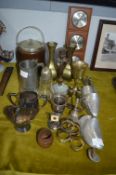 Metalware Including Shoe Lasts, Napkin Rings, etc.