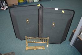 Two Fireguards and a Brass Grate