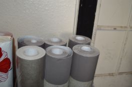 *Four Assorted Rolls of Grey Blown Vinyl Wallpaper and Two Part Rolls