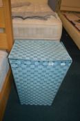 Woven Blue Laundry Basket