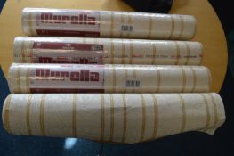 *Three Rolls of Murella Gold Stripe Wallpaper and One Part Roll (different batch nos.)