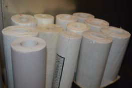 *Twelve Assorted Rolls of Cream Blown Vinyl Wallpaper