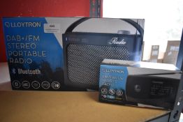 *Lloytron Stereo Portable Bluetooth Radio and a Lloytron AM/FM/LW Sports Radio