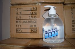 *Nine Boxes of 12x 500ml of Pristine Clean Hand Sa