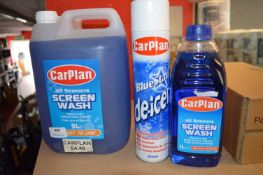 *2x 5L & 1x 1L of Car Plan Screen Wash and 2x 600ml of Car Plan Blue Star De-icer