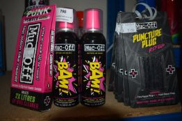 *4x 125ml of Muc-Off BAM Puncture Repair, Punk Powder Bike Cleaner, and Puncture Plugs