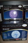 *Two Red/Purple and One White Flashing Ball Lights