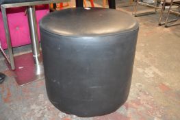 *Circular Black Footstool