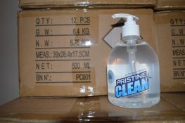 *Five Boxes of Twelve Pristine Clean Hand Sanitiser