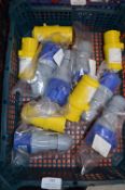*Quantity of 16a 240v Female Blue Plugs and 110v Three Yellow IP44 Plugs