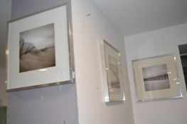 *Three Photo Prints in Silvery Frames