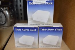 *Three Table Alarm Clocks