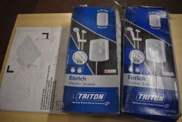 *Two Triton Enrich Electric Showers and a Kitchen Worktop Saver