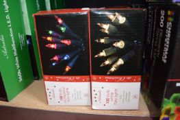 *One Multicolour and One White 100 Bulb Fairy Ligh