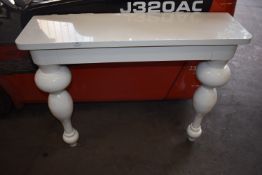 White Half Display Table