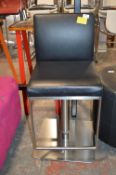 *Black & Chrome Barstool with Foot Rest