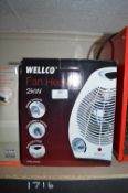 *Wellco 2kw Fan Heater