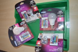 *Four Remote Controlled Colour Changing LED Lights