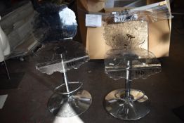 *Two Clear Gas-Lift Stools