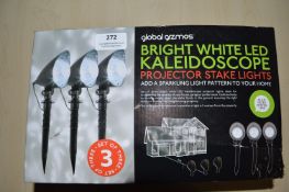 *Global Gizmos Bright White LED Kaleidoscope Projector Stake Lights