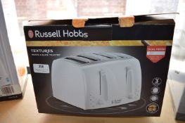 *Russell Hobbs Textures White Four Slice Toaster