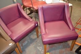 *Two Purple Vinyl Chairs